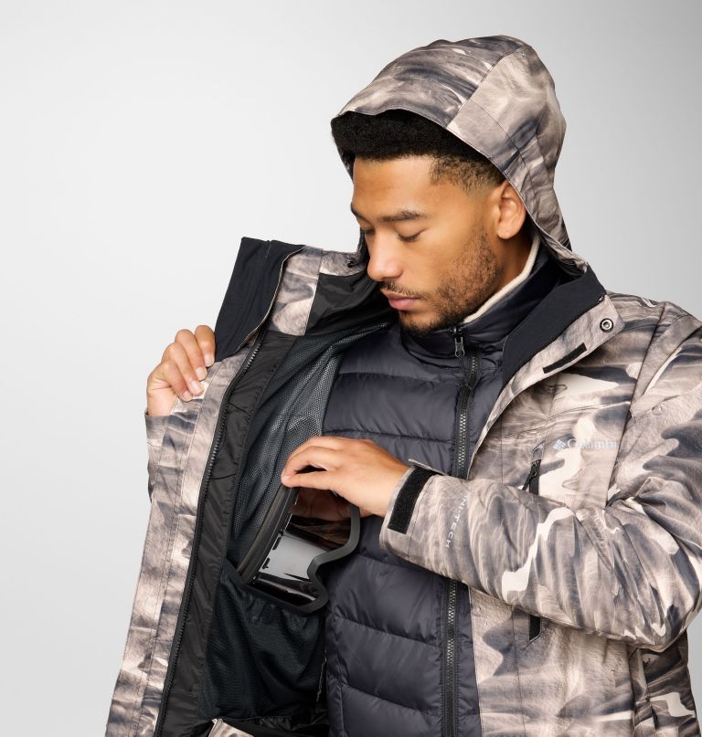 men whirlibird v printed interchange jacket