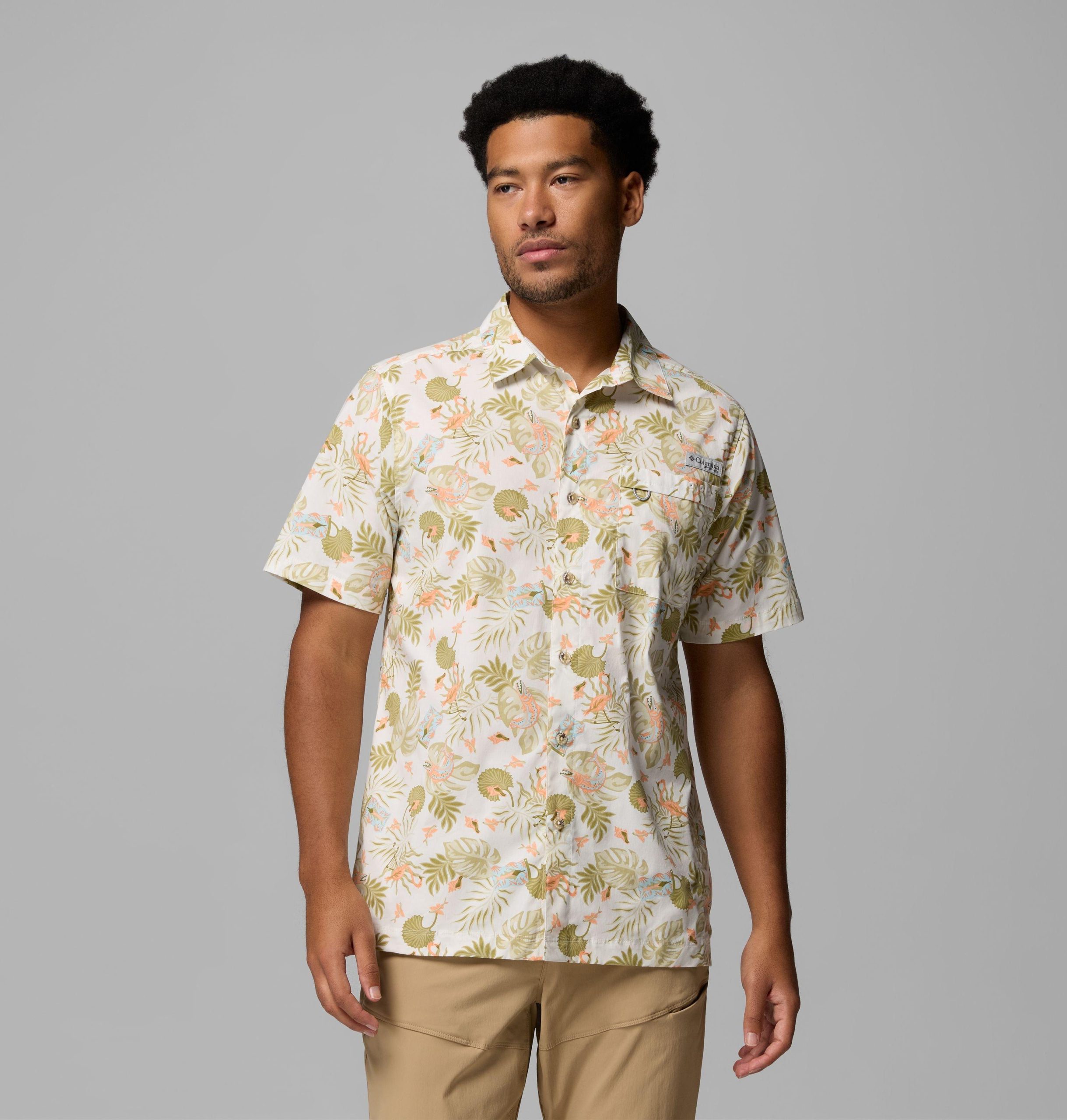 heren pfg wild cast camp shirt