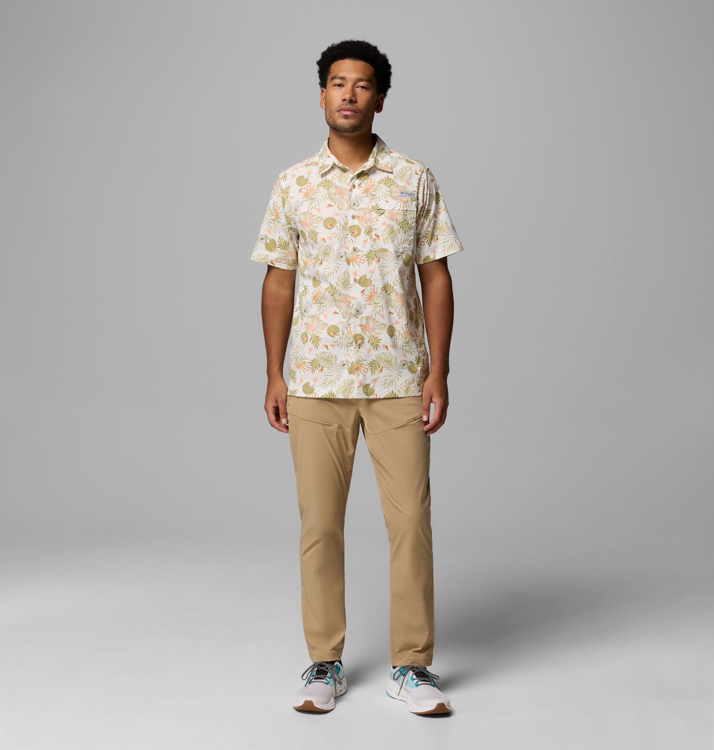 heren pfg wild cast camp shirt