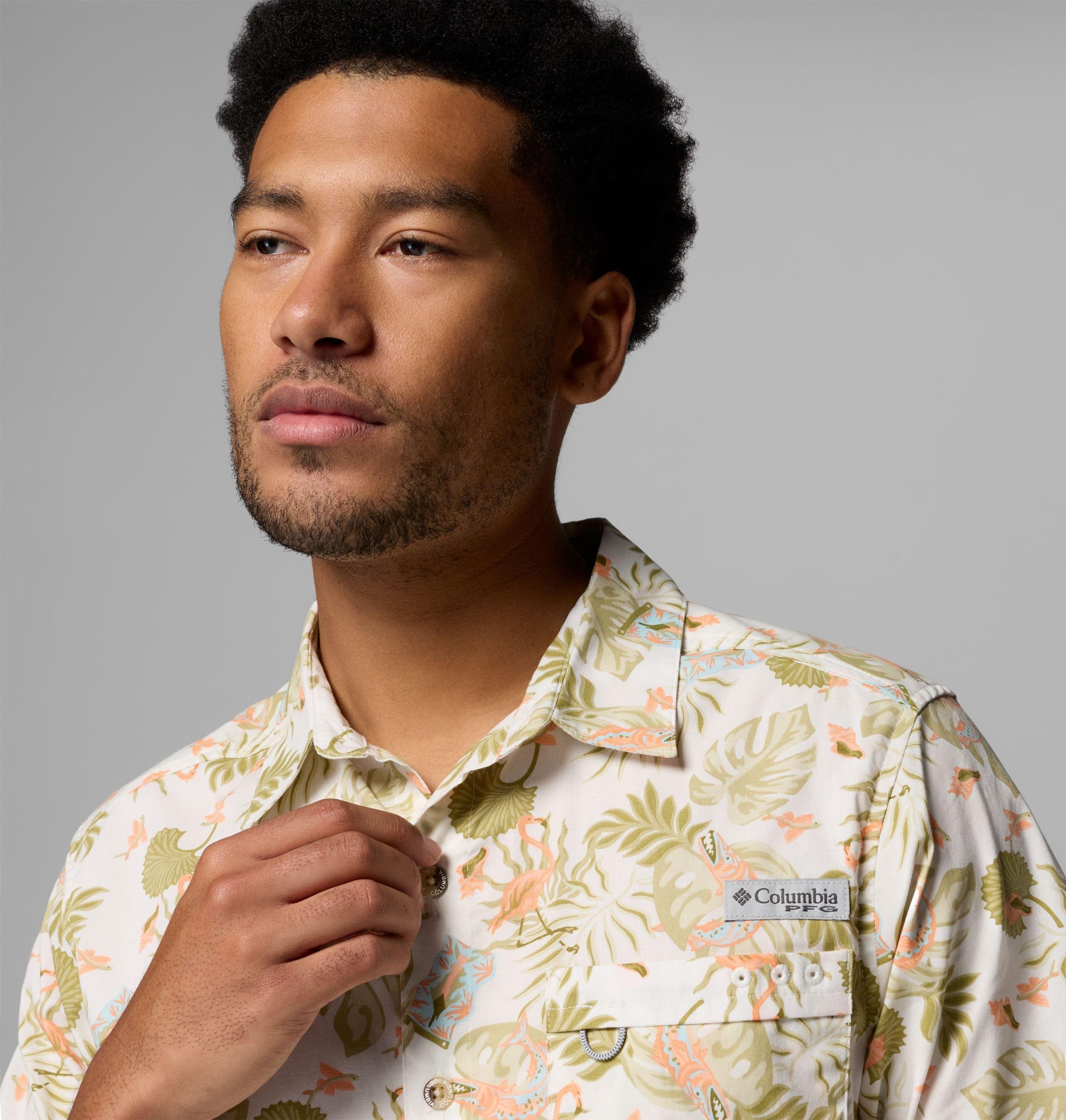 heren pfg wild cast camp shirt