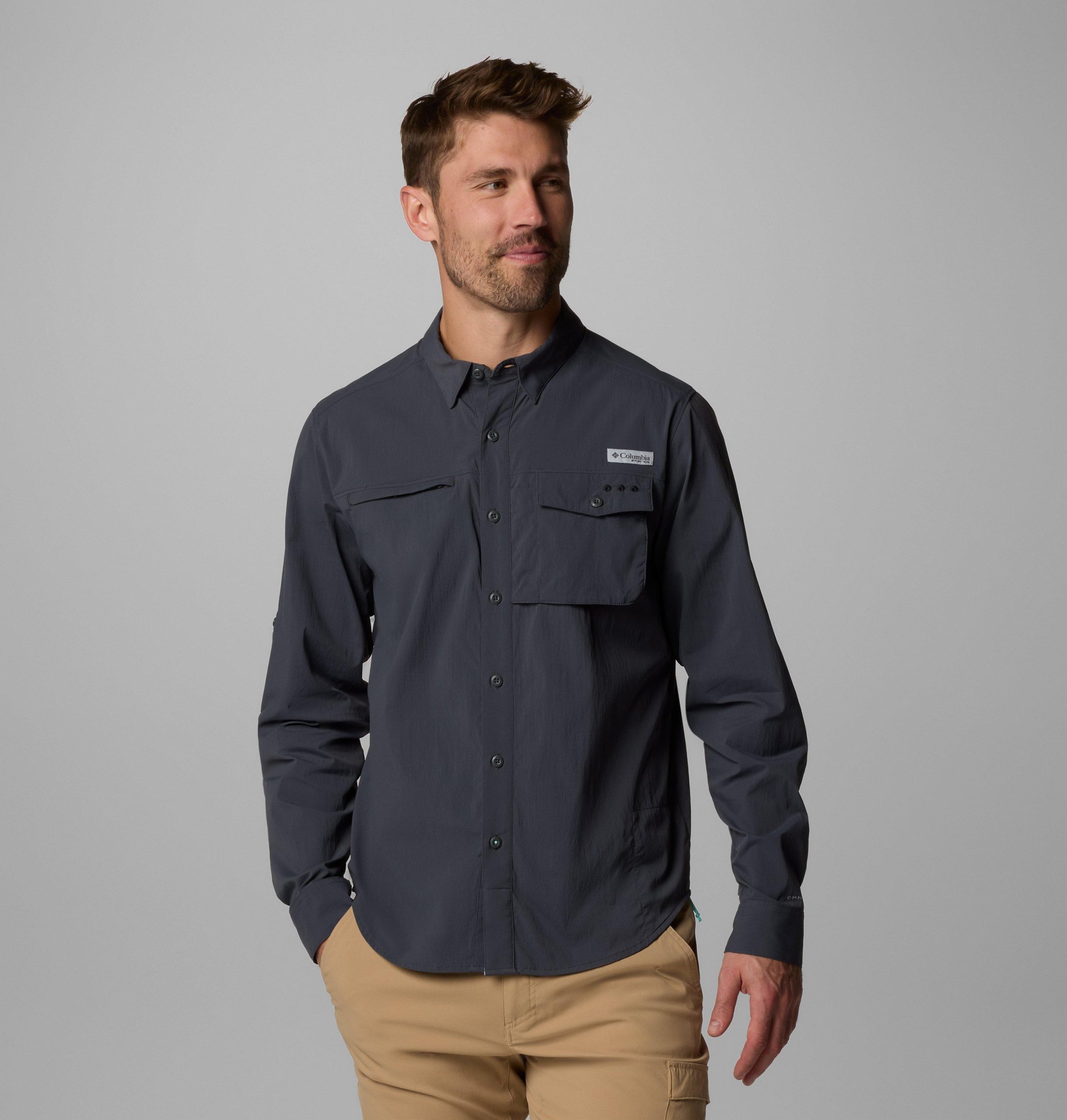 heren pfg wild cast t-shirt met lange mouwen