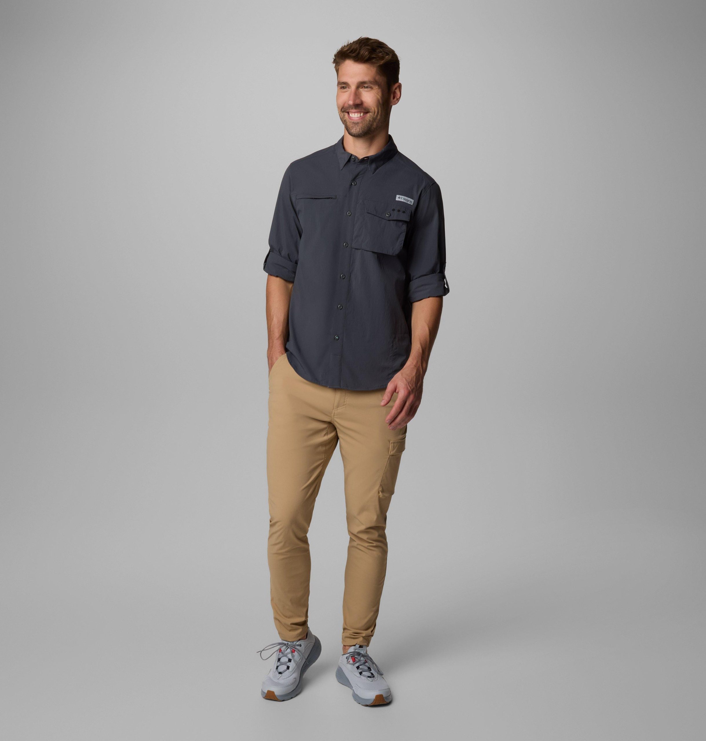 heren pfg wild cast t-shirt met lange mouwen