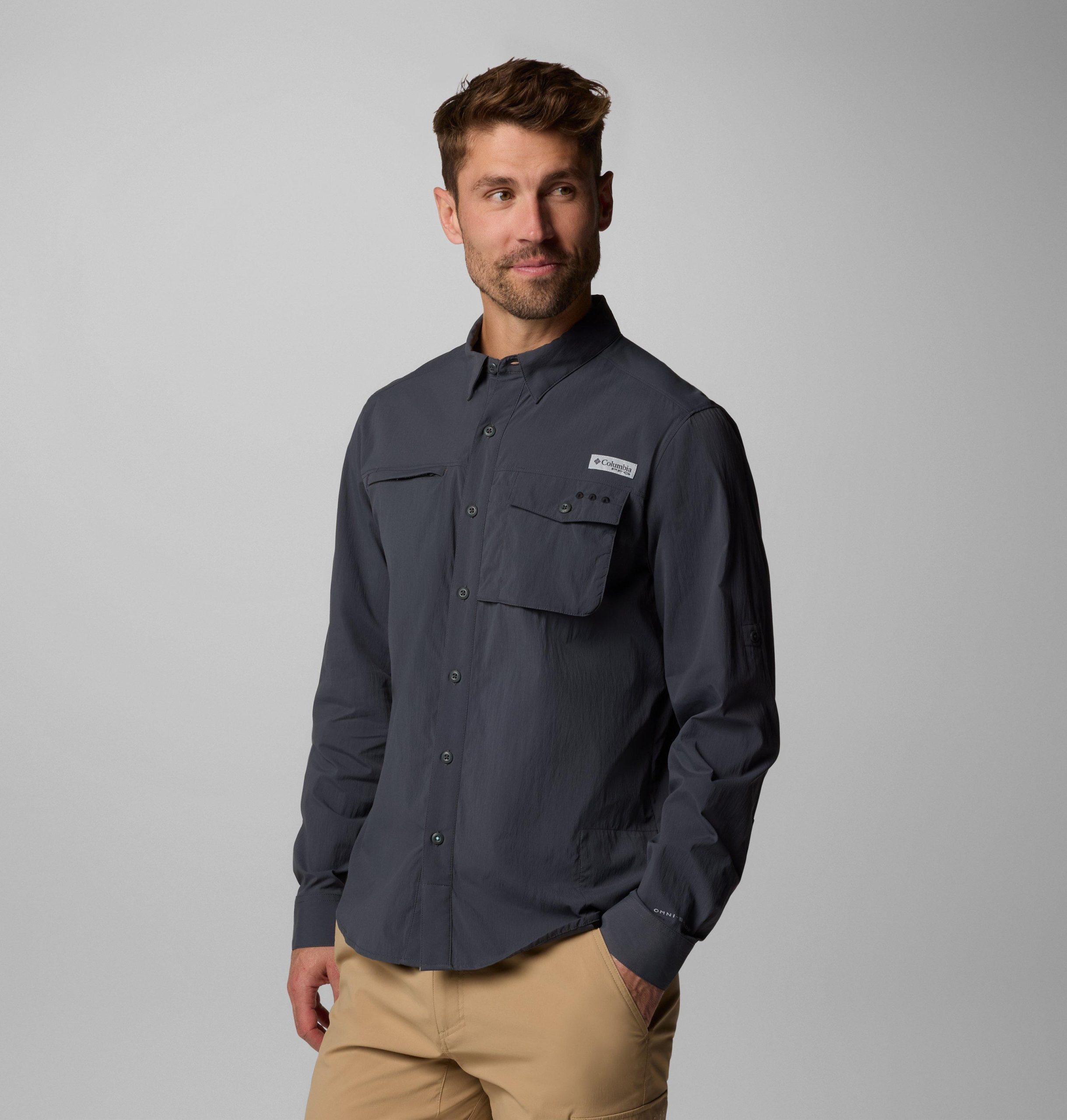 heren pfg wild cast t-shirt met lange mouwen