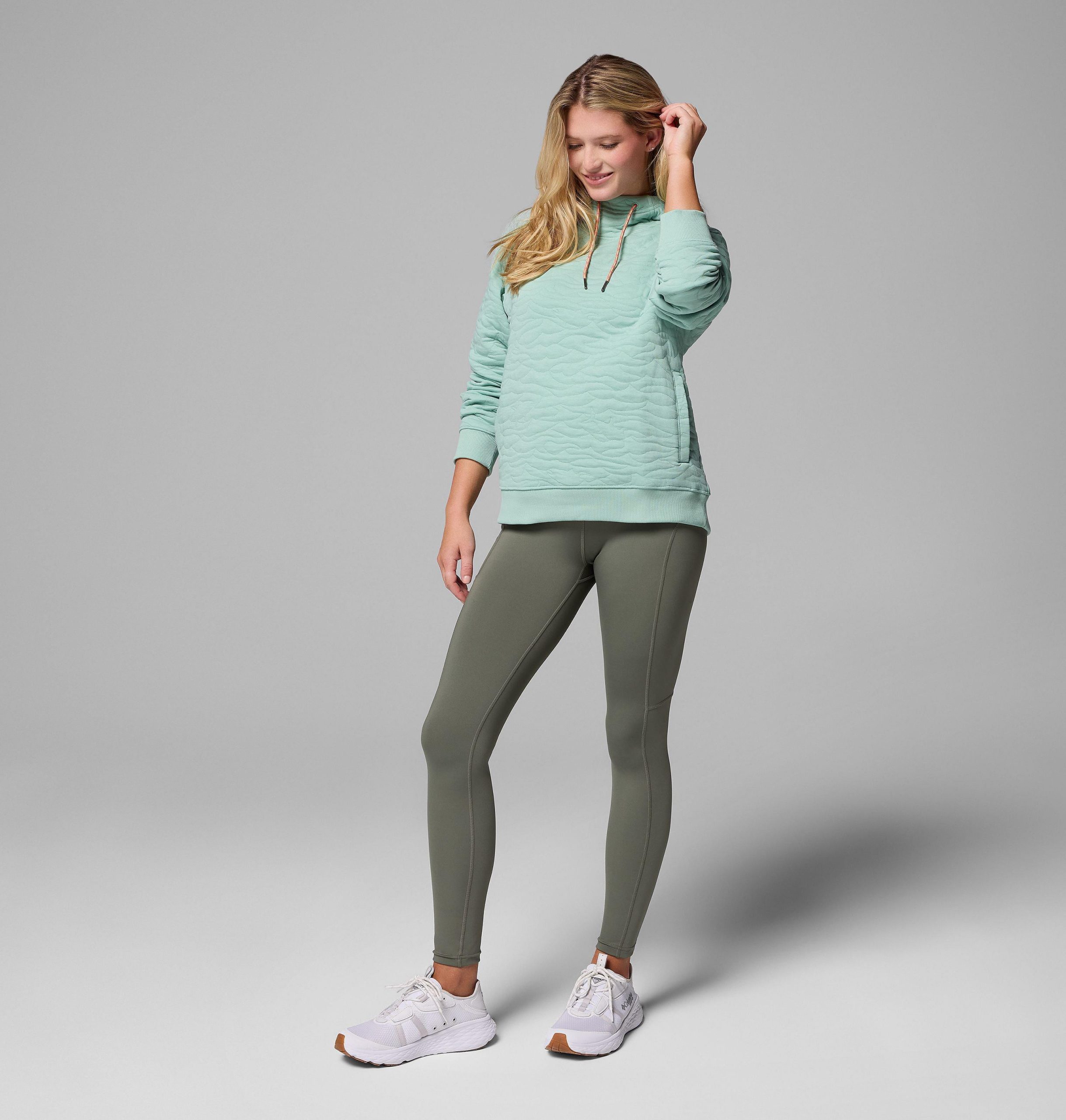 dames pfg open water gewatteerde hoodie