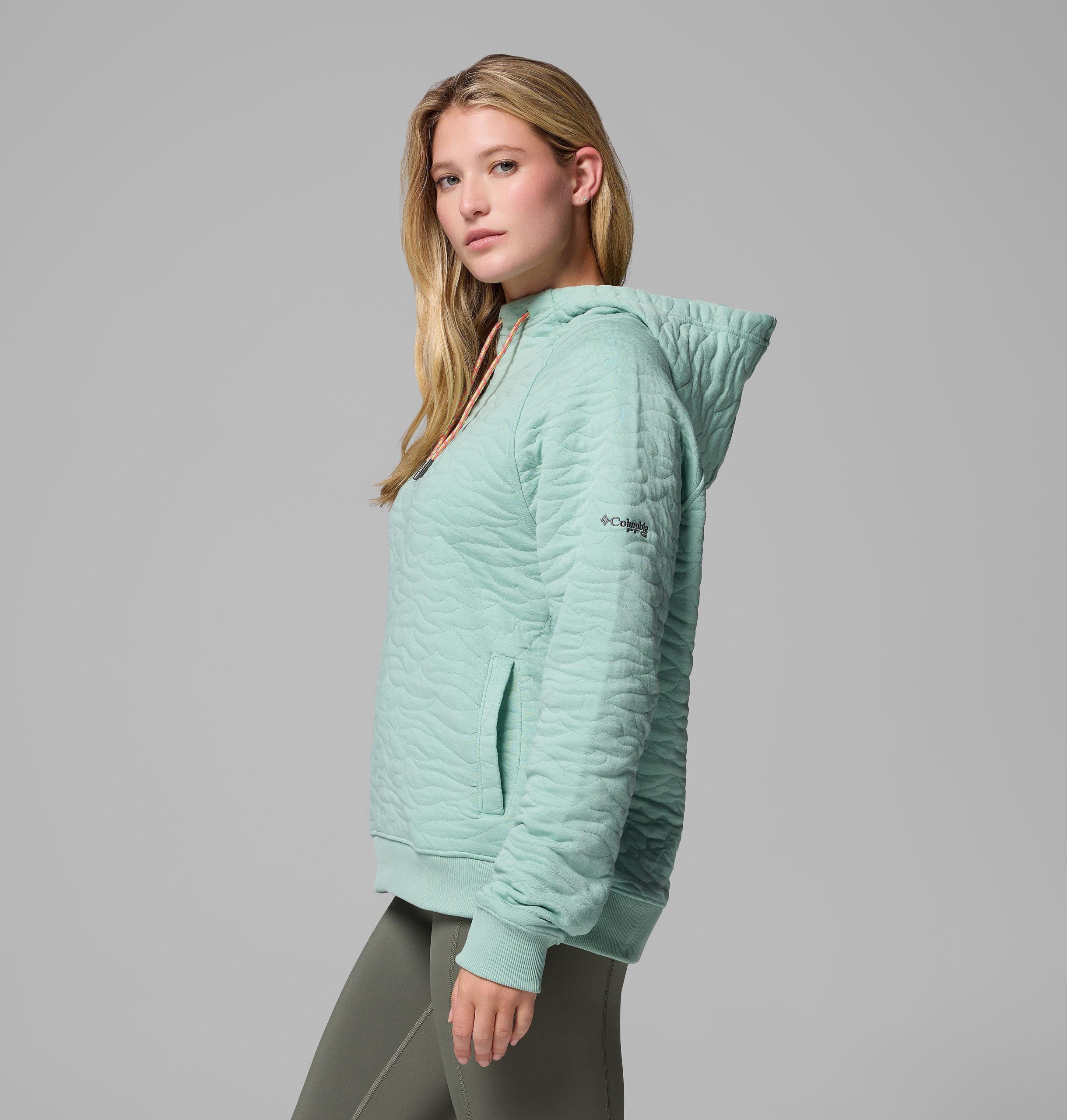 dames pfg open water gewatteerde hoodie