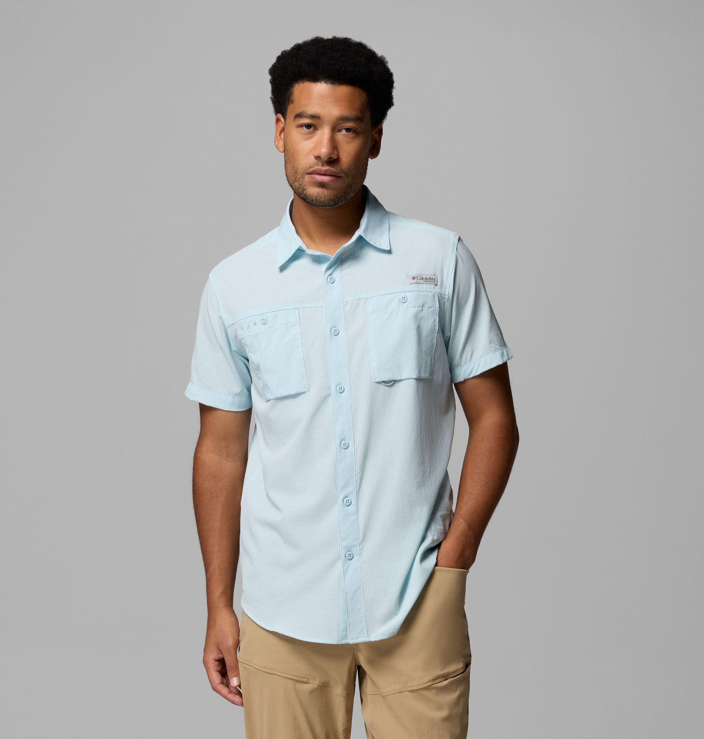 heren pfg wild cast vent t-shirt met korte mouwen