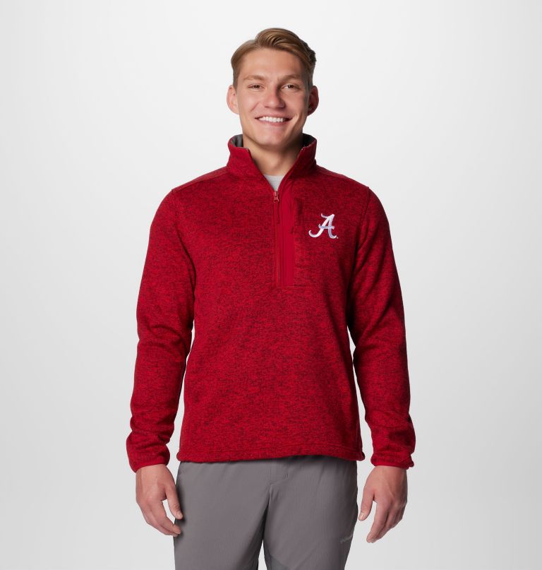 men collegiate sweater weather fleece half zip pullover - alabama