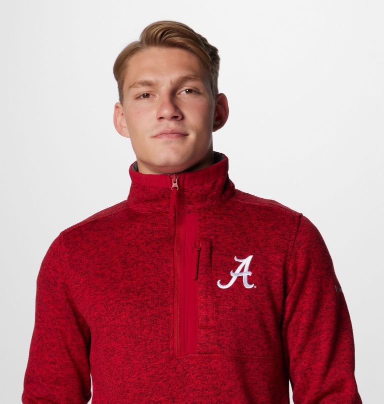 men collegiate sweater weather fleece half zip pullover - alabama