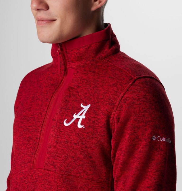 men collegiate sweater weather fleece half zip pullover - alabama