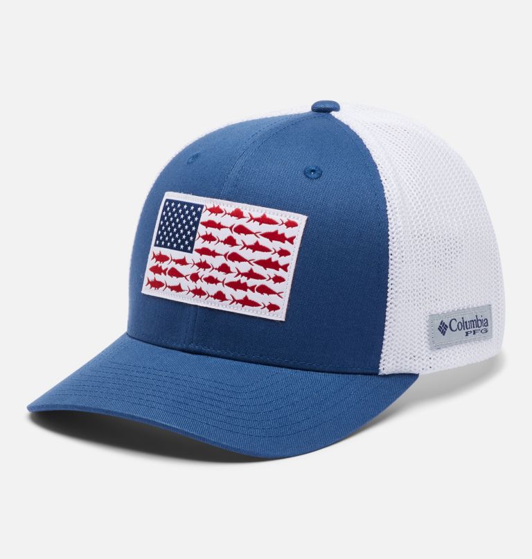 pfg fish flag mesh ball cap