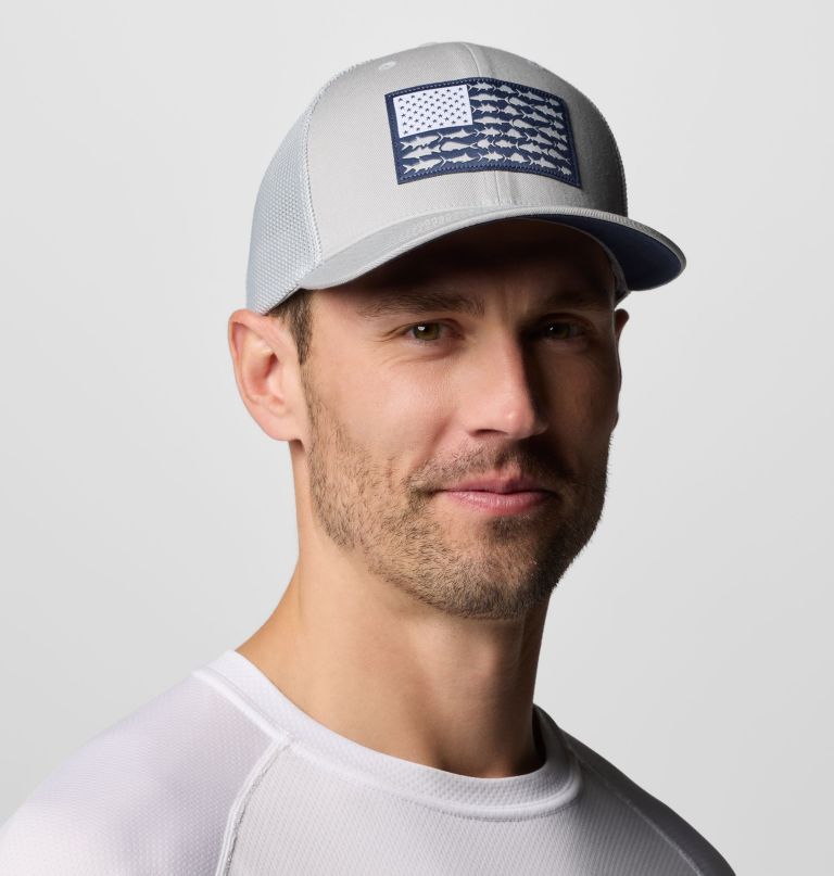 pfg fish flag mesh ball cap