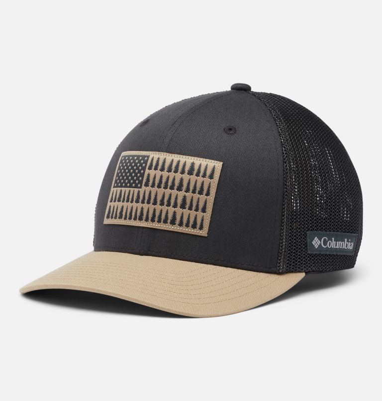 columbia mesh tree flag ball cap