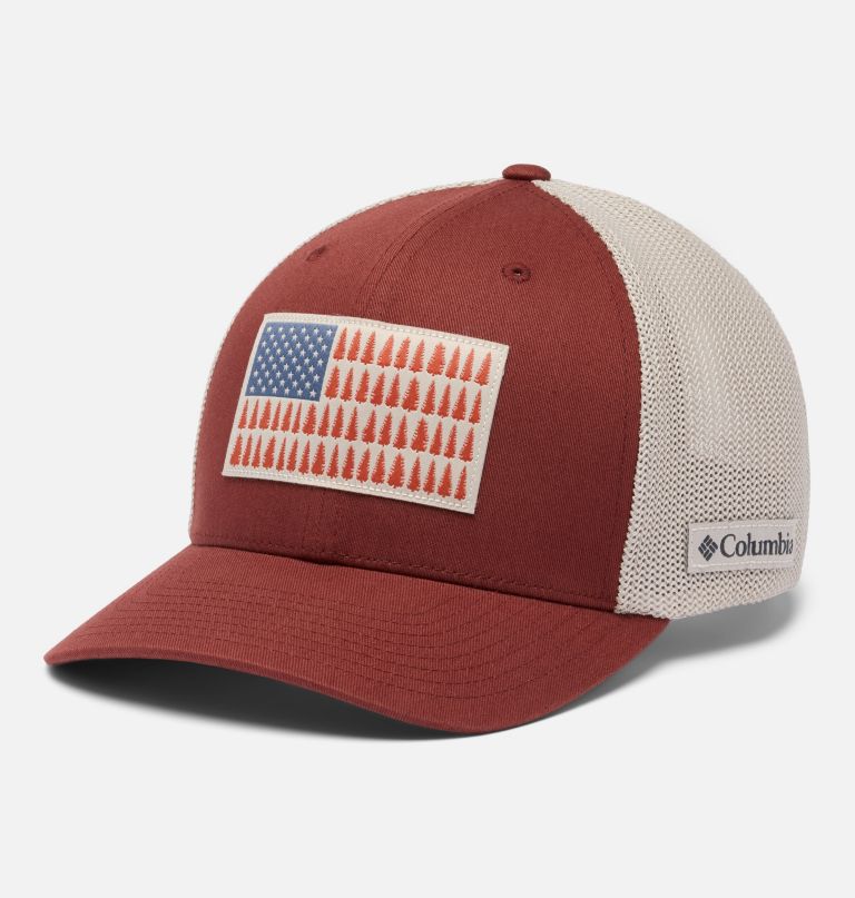 columbia mesh tree flag ball cap