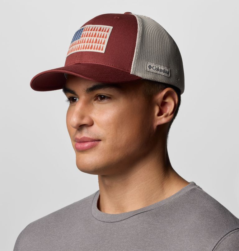 columbia mesh tree flag ball cap