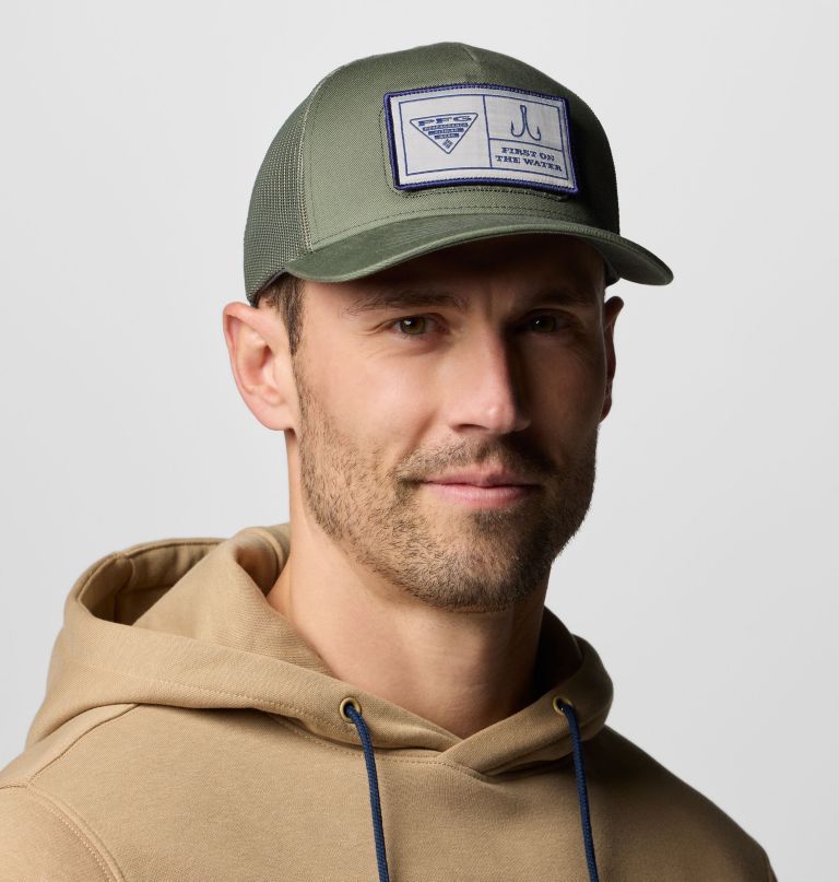 pfg cast n hook snap back ball cap
