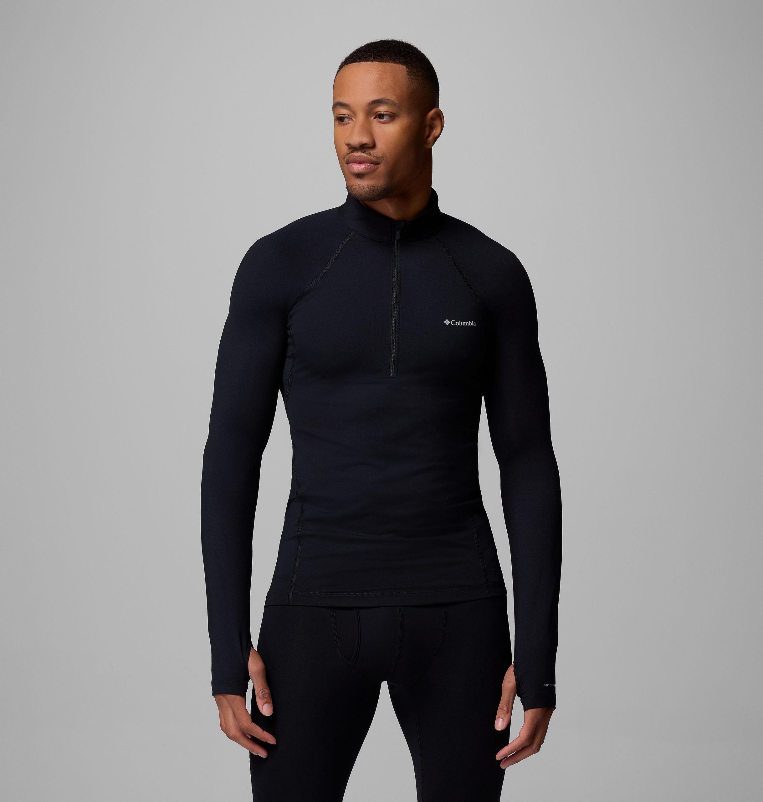 omni-heat halfzware baselayer met halve rits voor heren