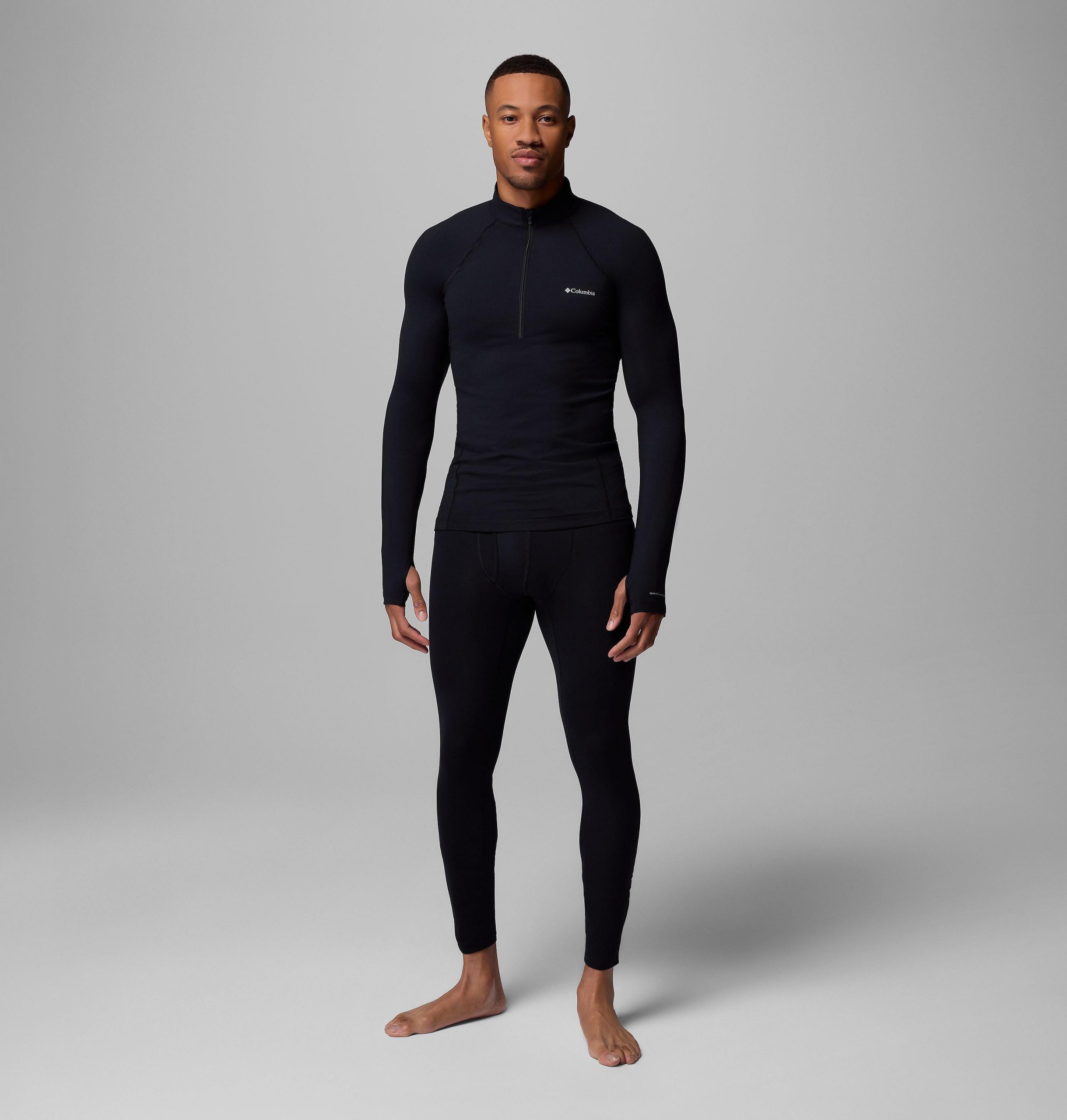 omni-heat halfzware baselayer met halve rits voor heren