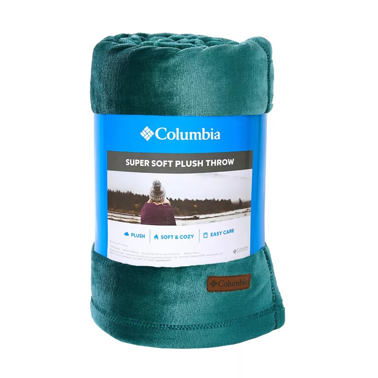 columbia plush throw