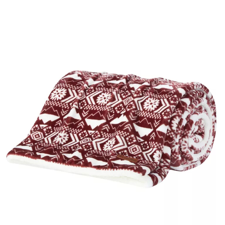 cozy sherpa plush throw