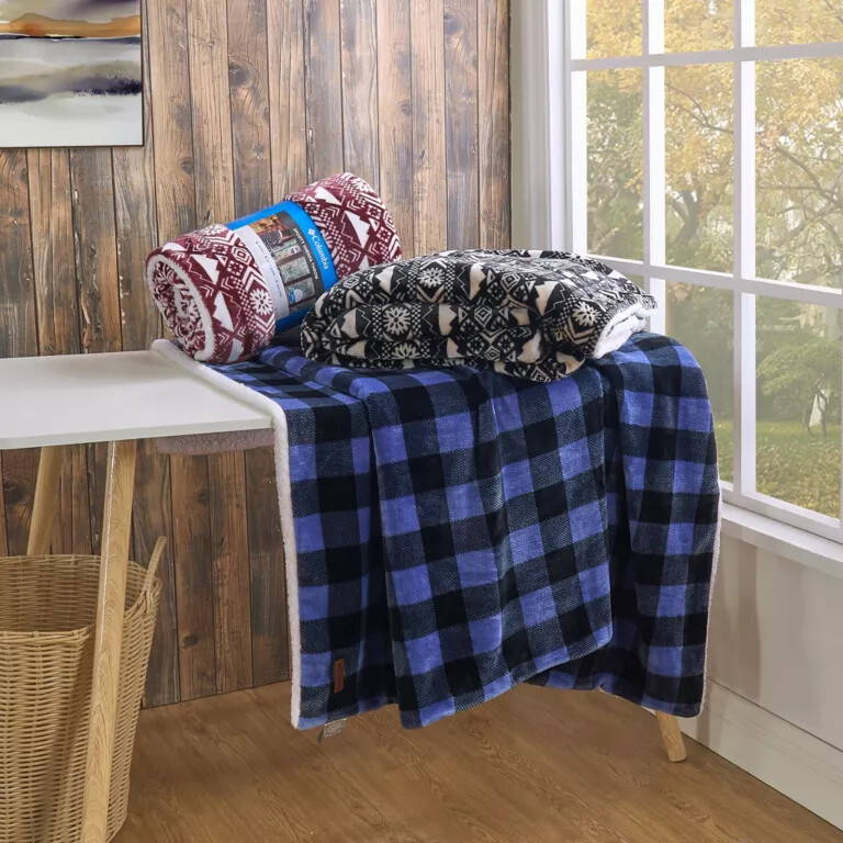 cozy sherpa plush throw
