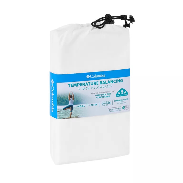 omni-wick cotton percale pillowcase - king