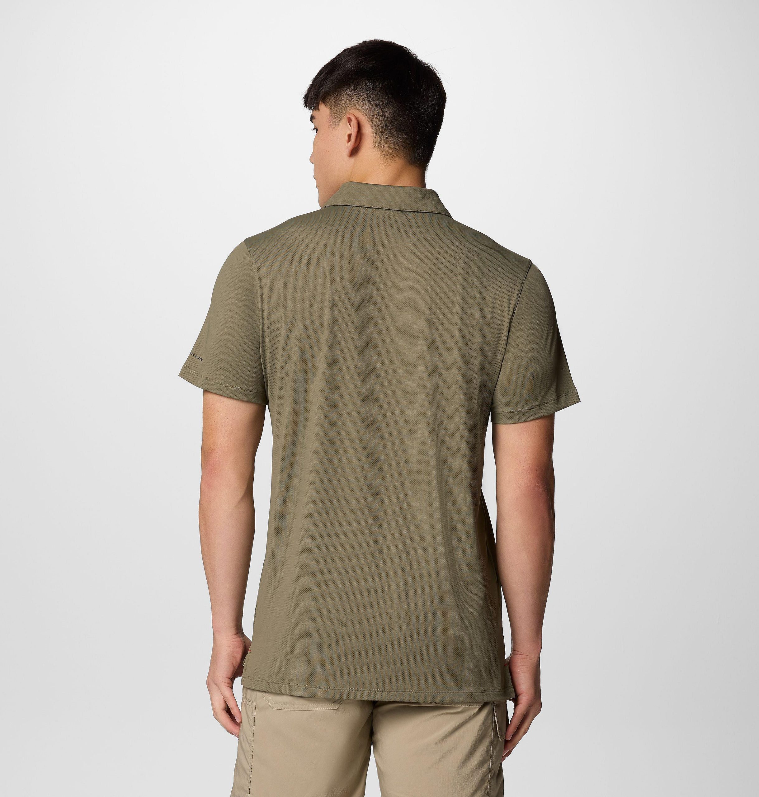 heren tech trail utility polo - lang