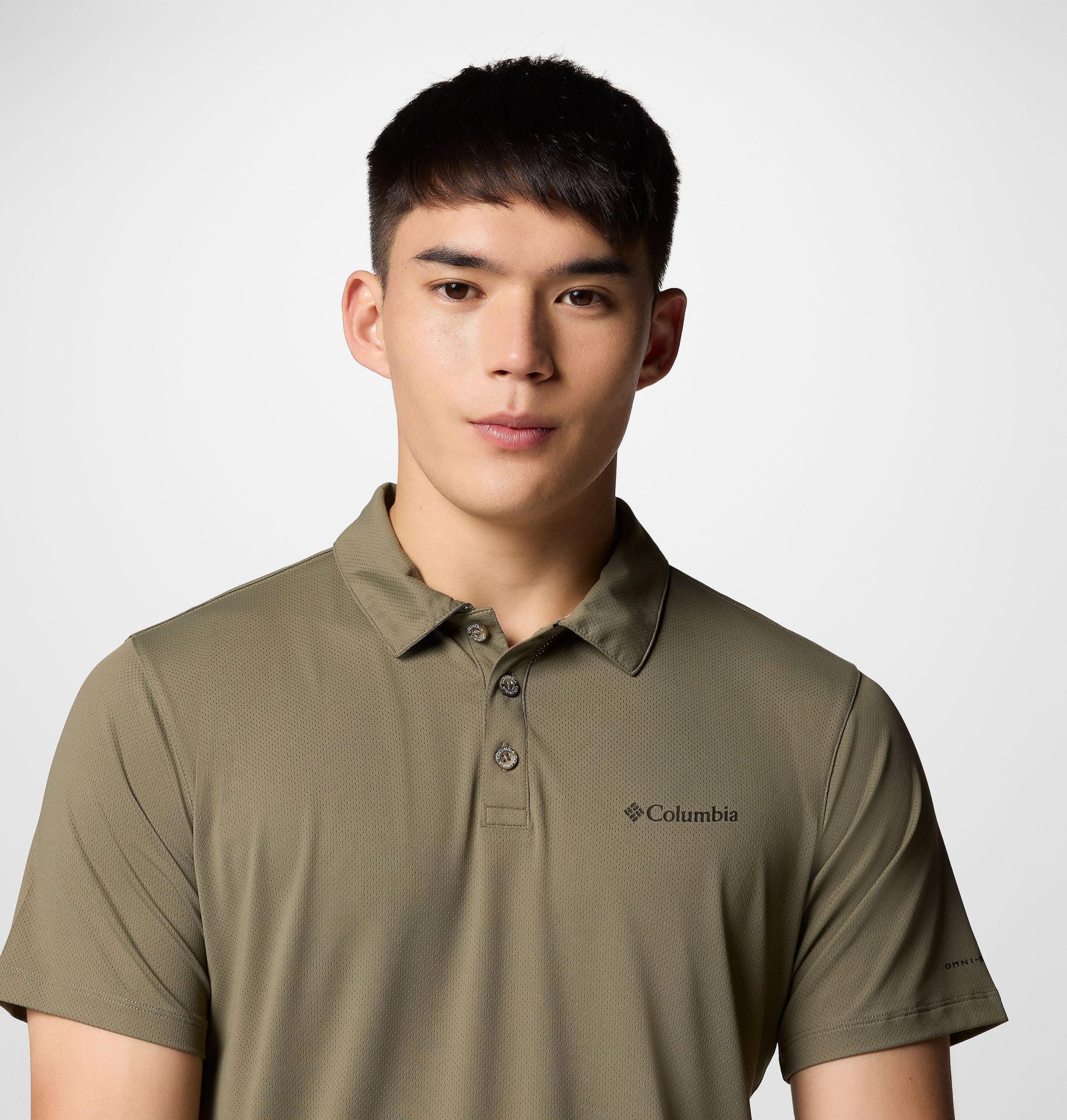 heren tech trail utility polo - lang