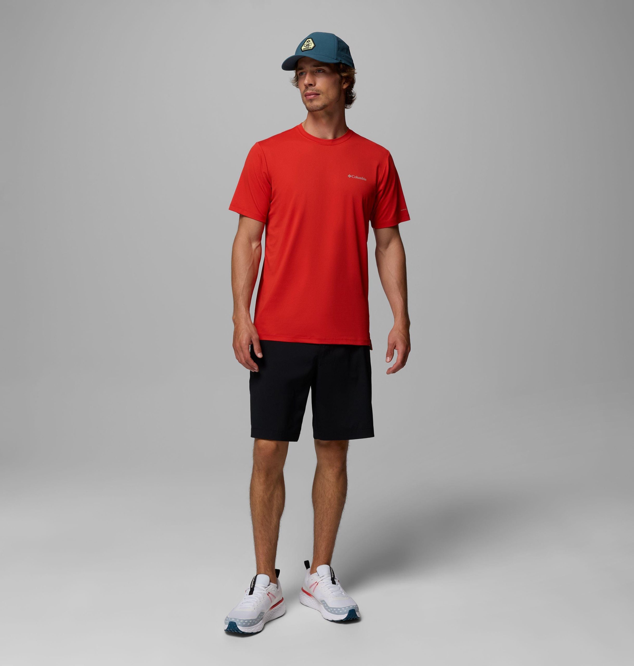 heren tech trail utility short sleeve crew - lang