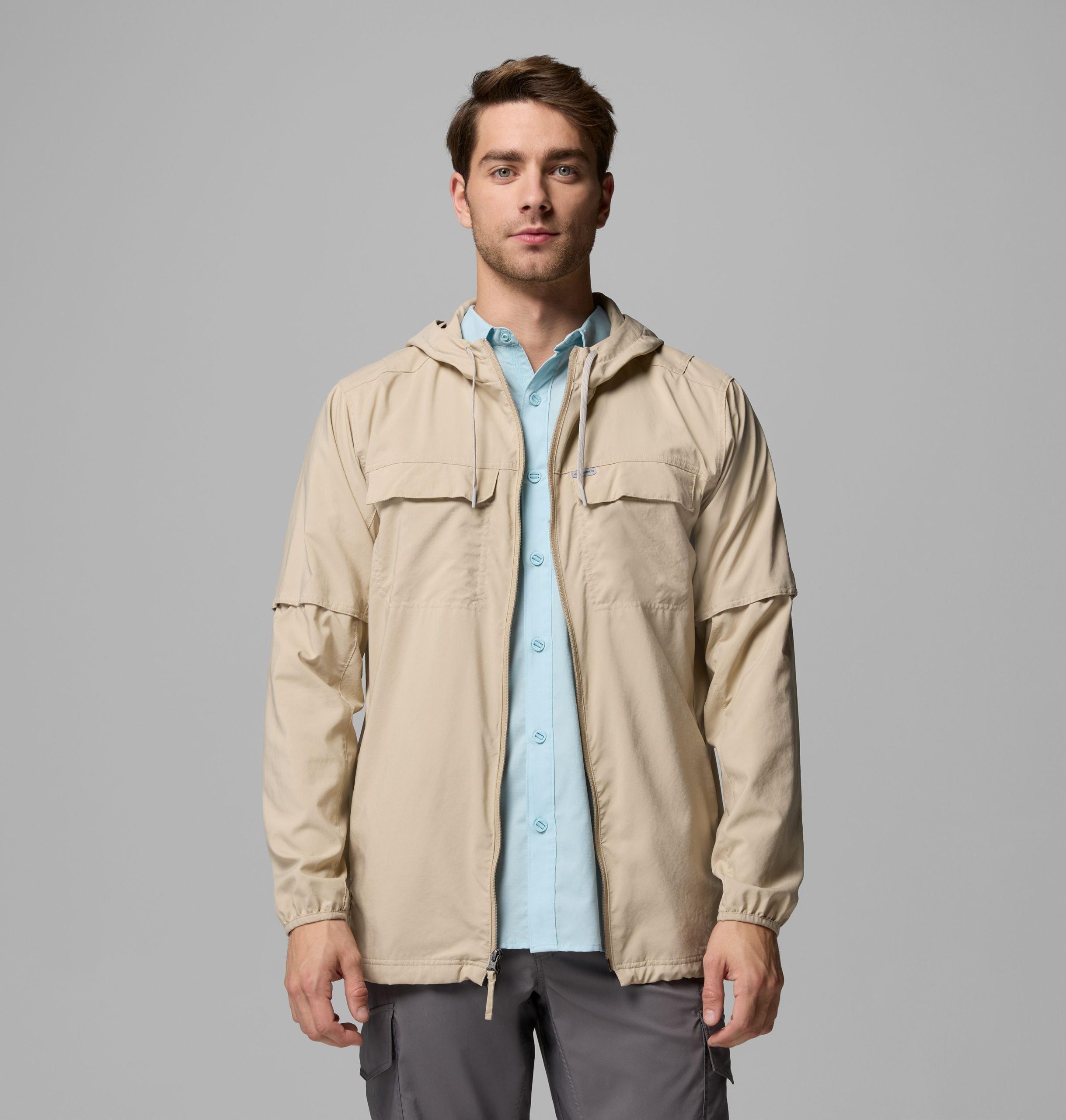 skien valley herenshirt met capuchon en lange mouwen - lang