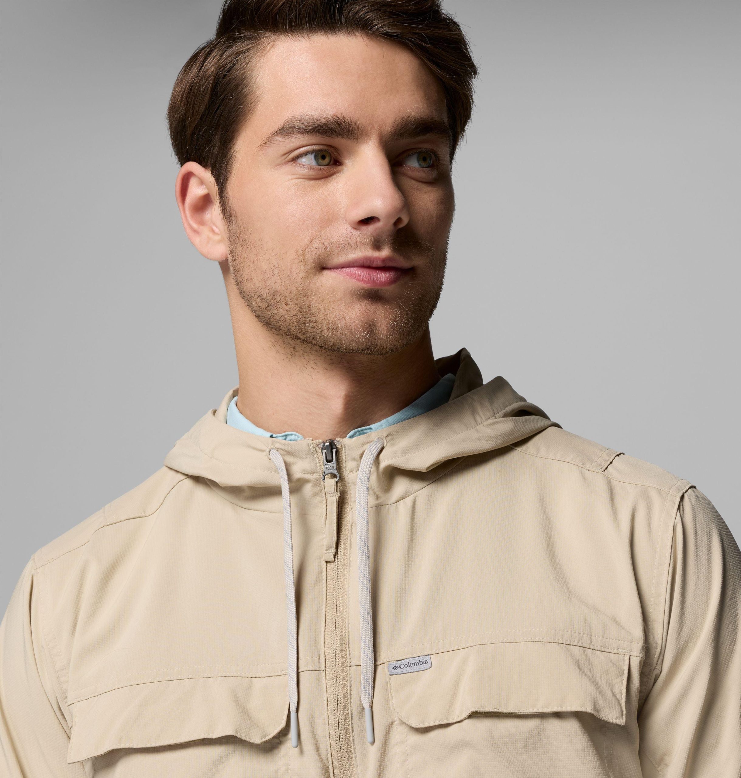 skien valley herenshirt met capuchon en lange mouwen - lang