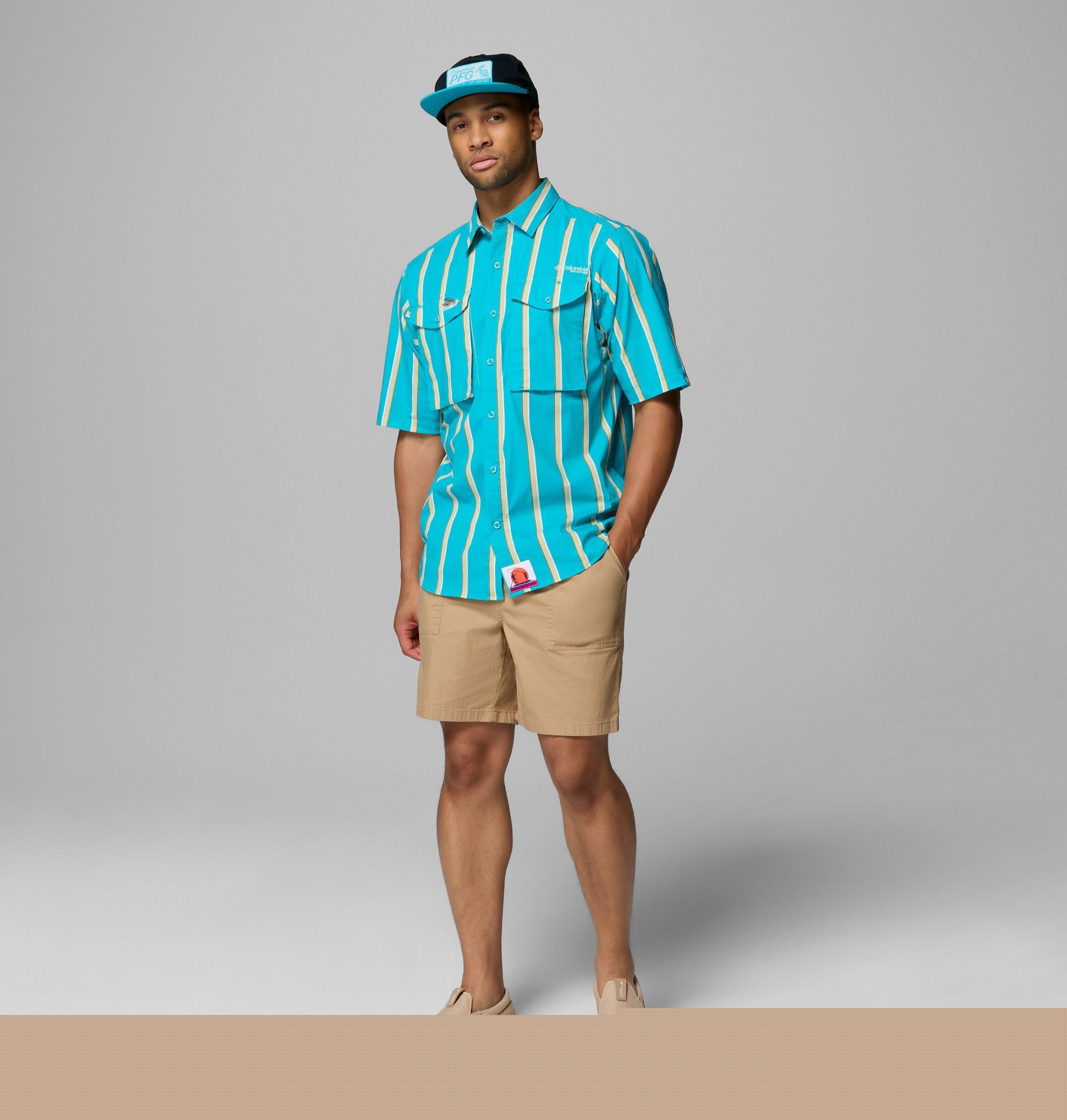 heren pfg bonefish flats bedrukt t-shirt met korte mouwen