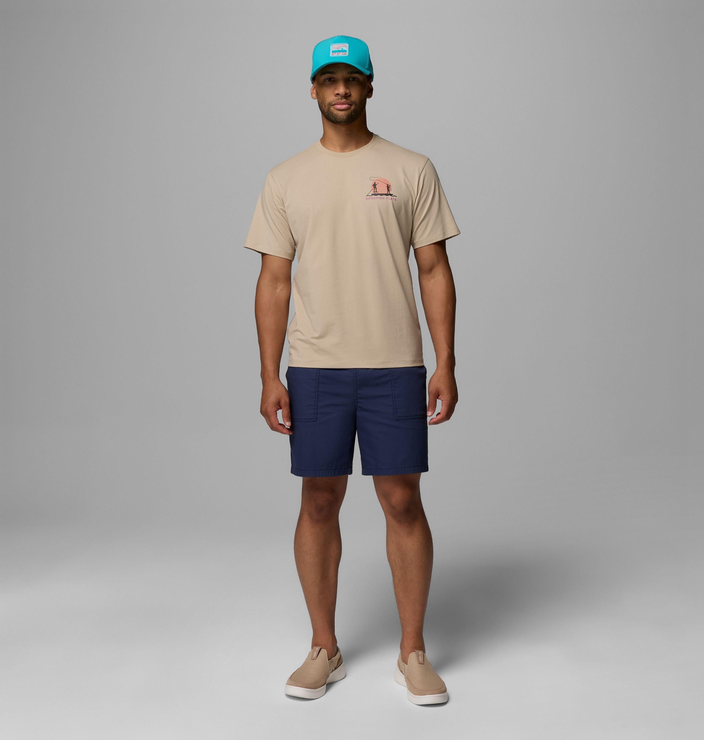 heren pfg bonefish flats t-shirt met korte mouwen
