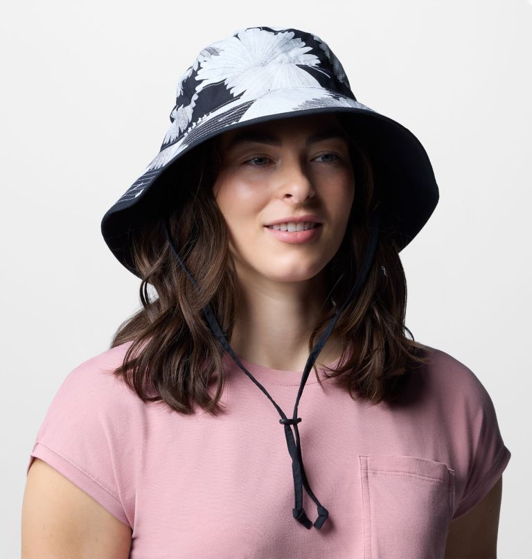 women diamond crest printed sun hat