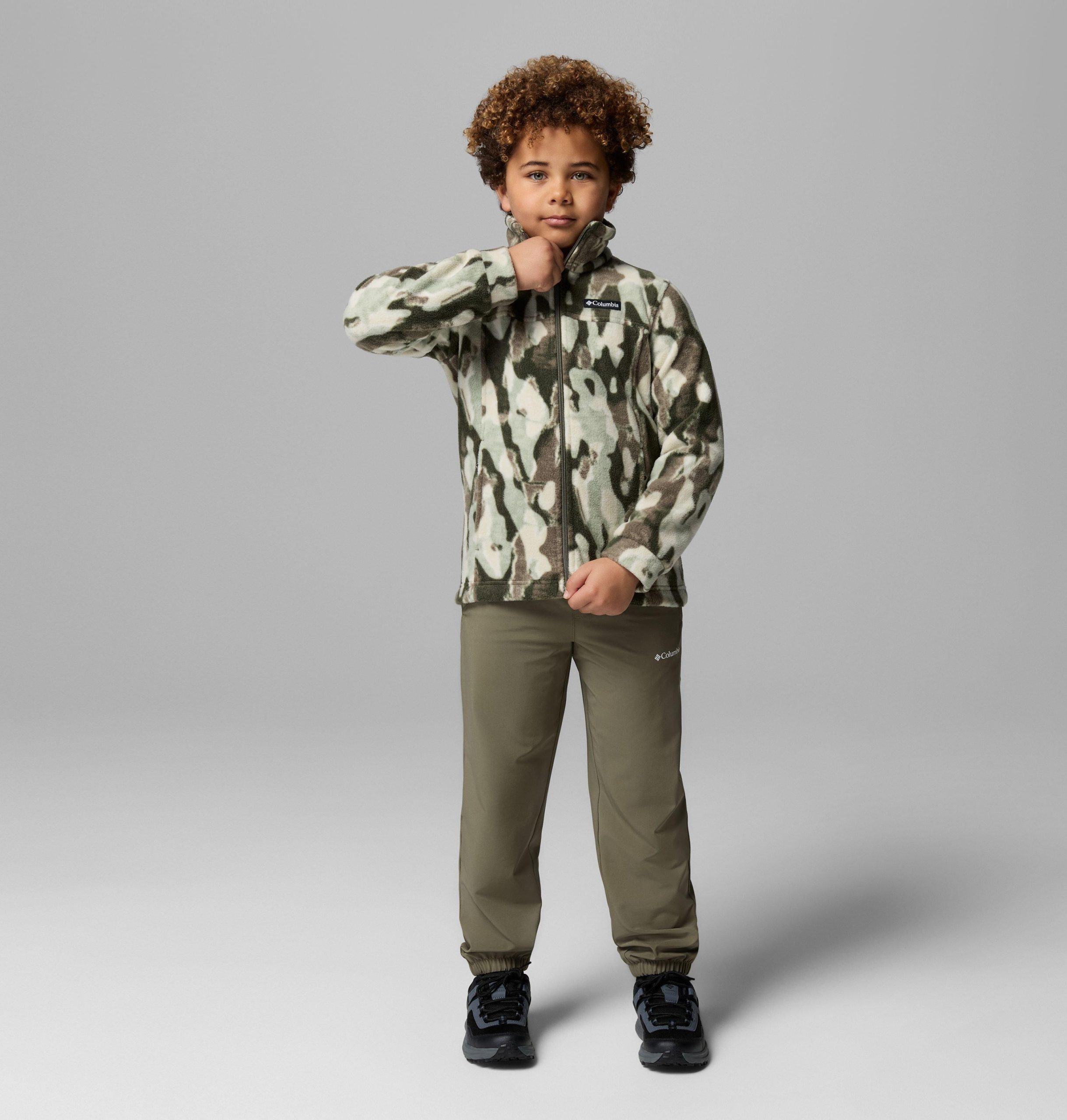 zing iii fleecejack met print voor jongens