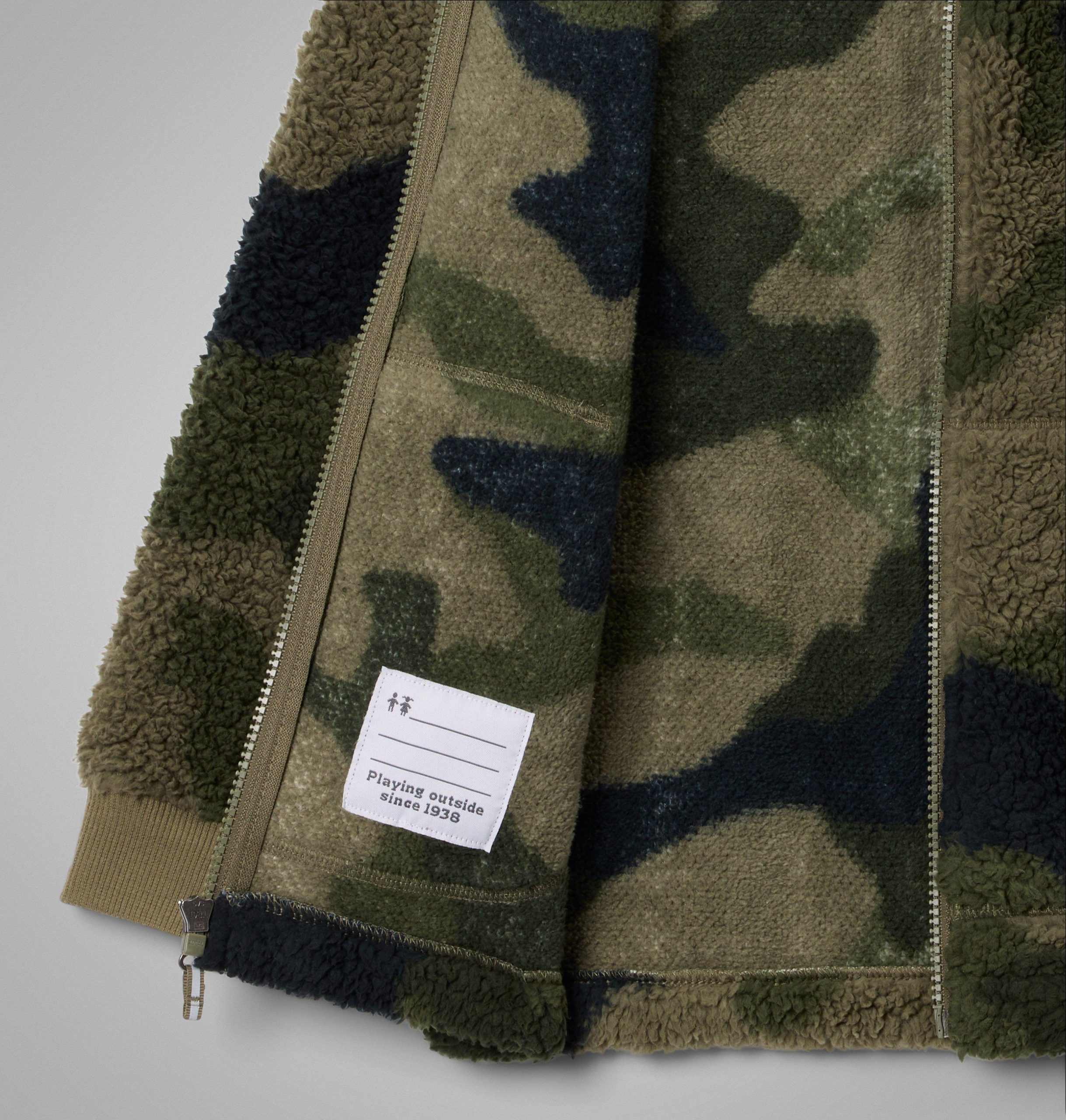 rugged ridge ii sherpa-jas met volledige ritssluiting voor jongens