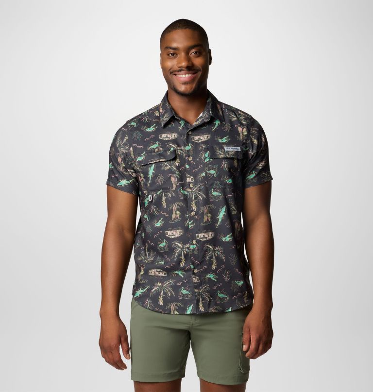 men pfg uncharted printed short sleeve shirt