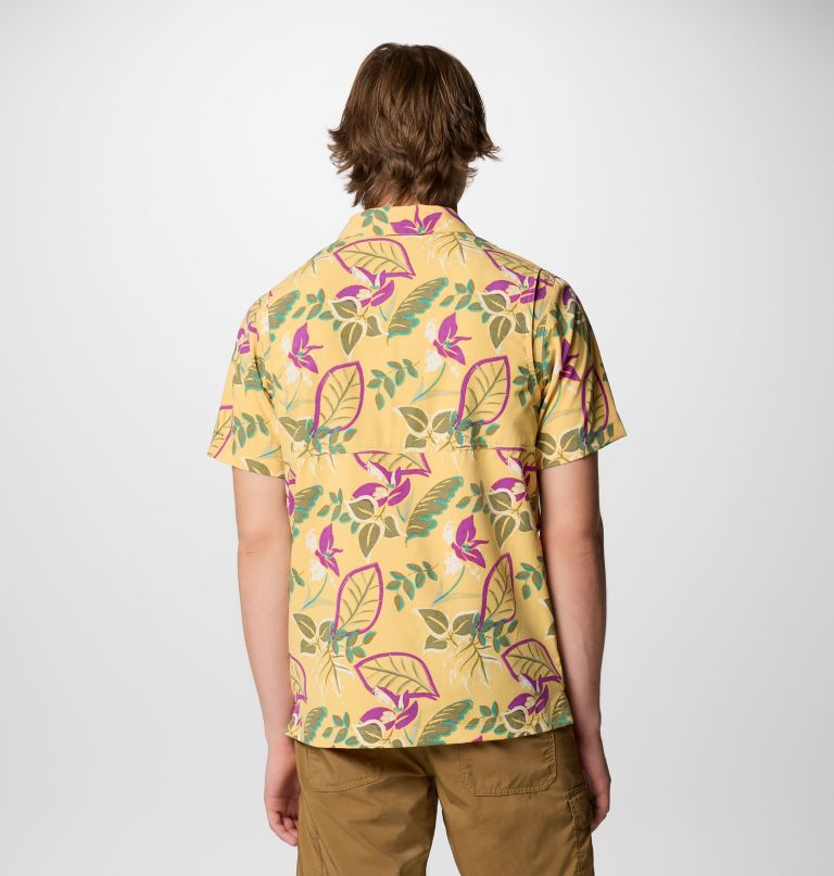 men tech trail utility printed woven short sleeve shirt