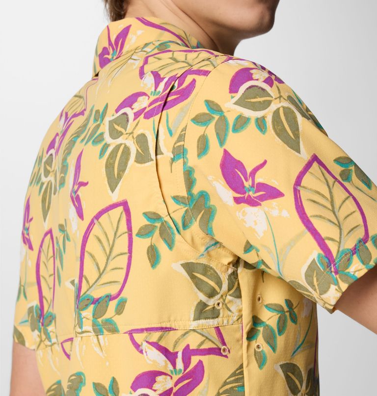 men tech trail utility printed woven short sleeve shirt