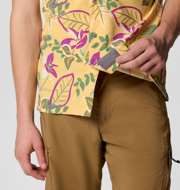 men tech trail utility printed woven short sleeve shirt