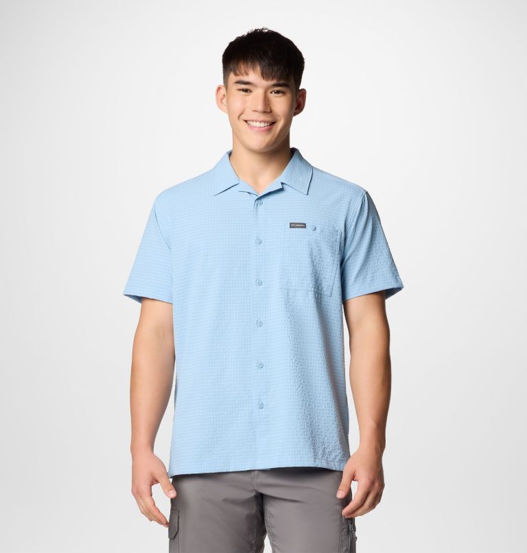 men utilizer short sleeve camp shirt