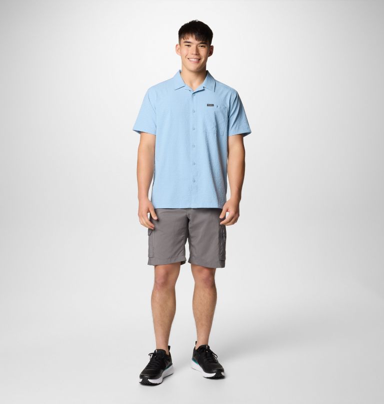 men utilizer short sleeve camp shirt