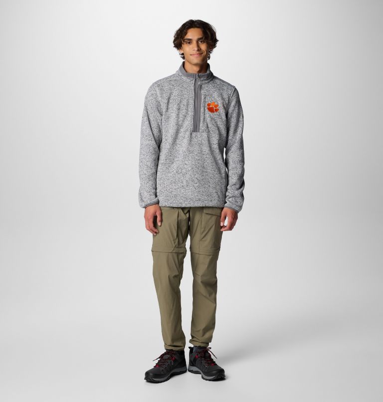 men collegiate sweater weather fleece half zip pullover - clemson