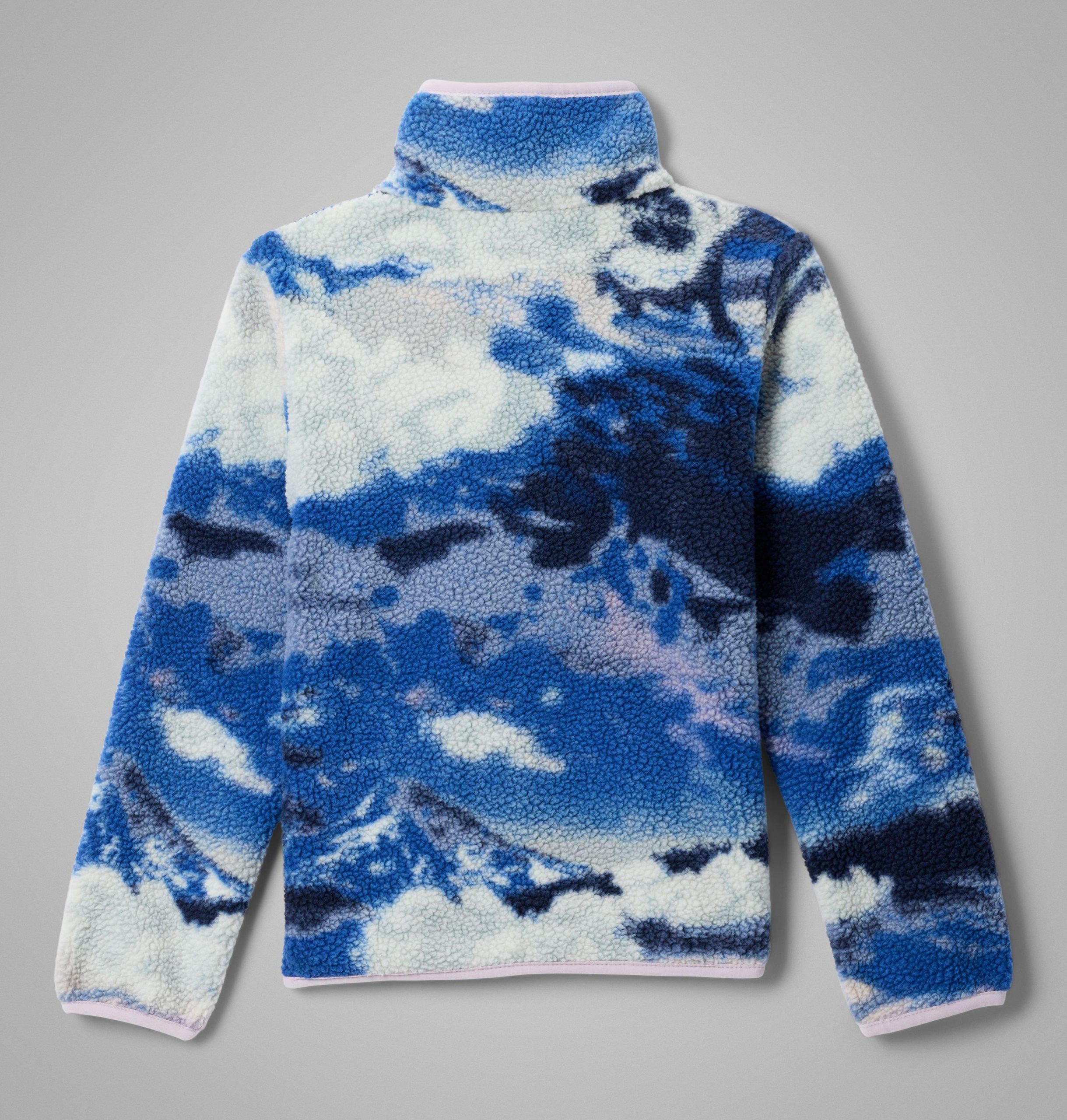 kinderpullover van helvetia ii met print en halve drukknoopsluiting