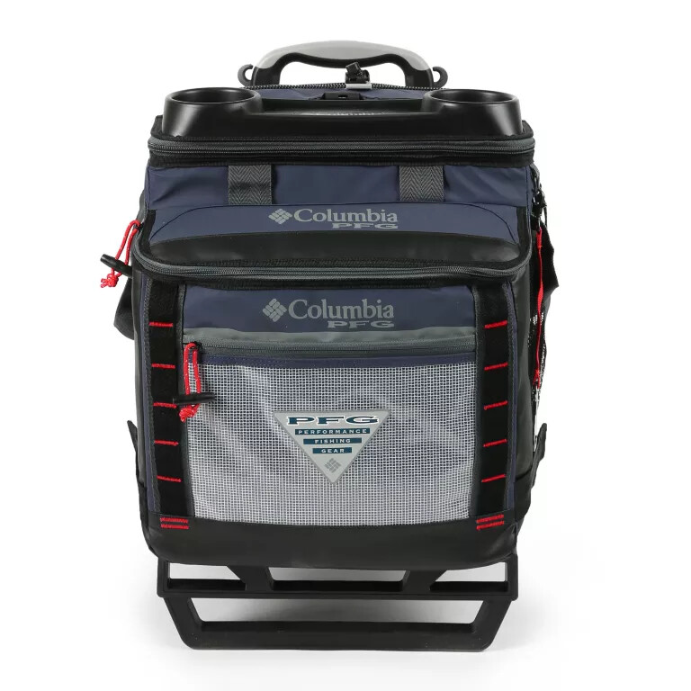 columbia pfg big katuna rolling cooler - 60-can capacity