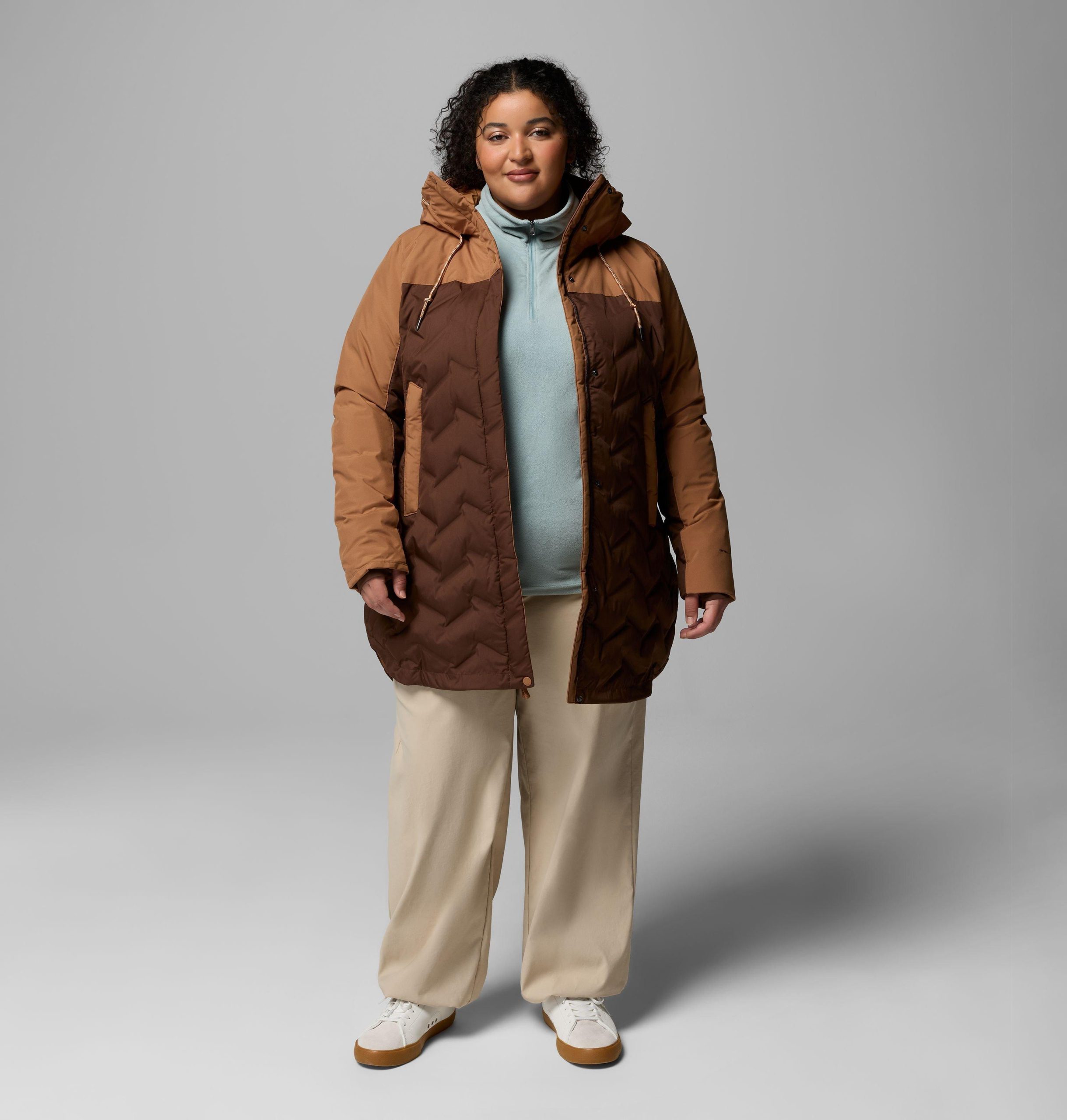 dames mountain croo iii mid down jacket - plus size