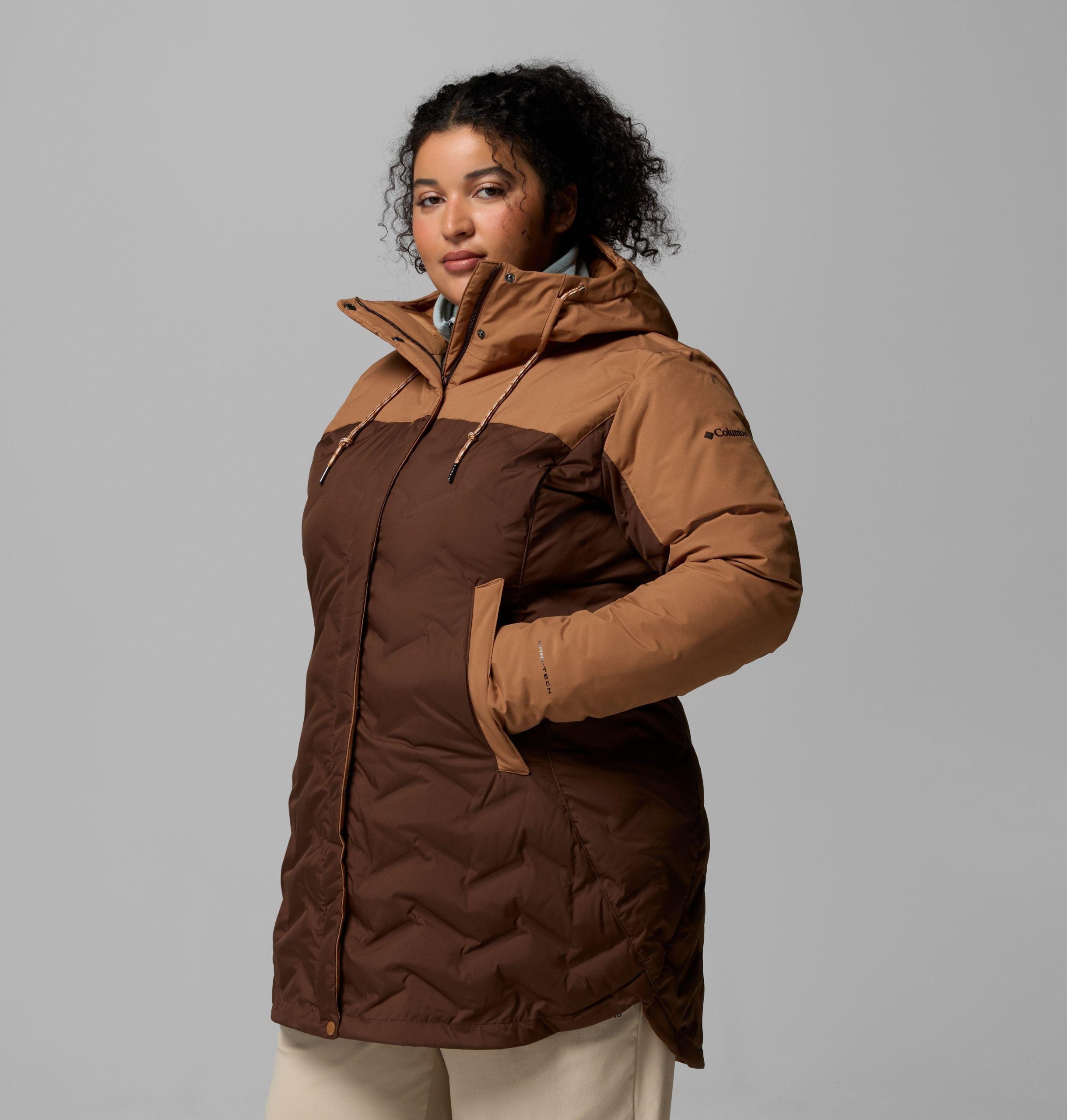 dames mountain croo iii mid down jacket - plus size