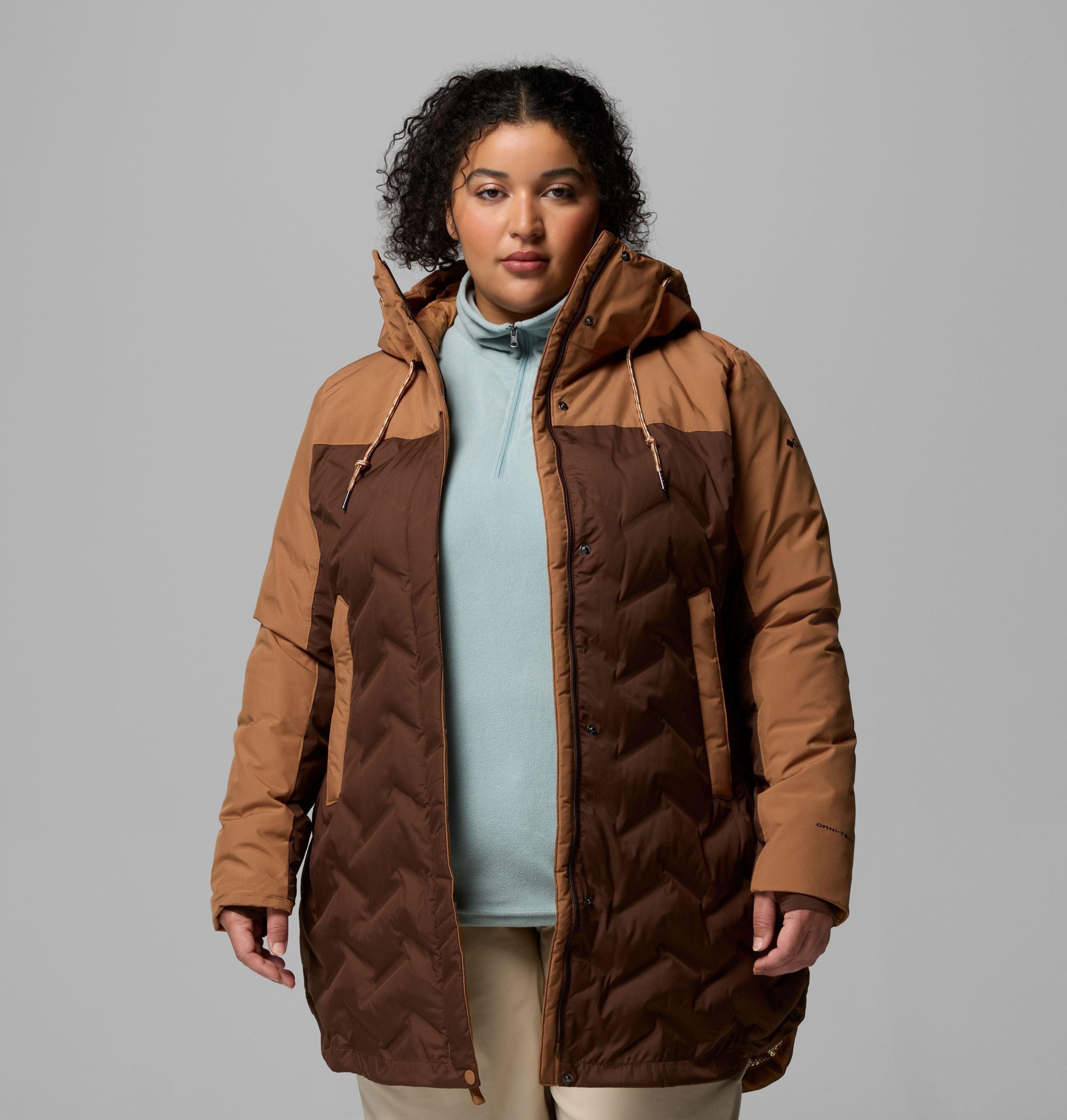 dames mountain croo iii mid down jacket - plus size