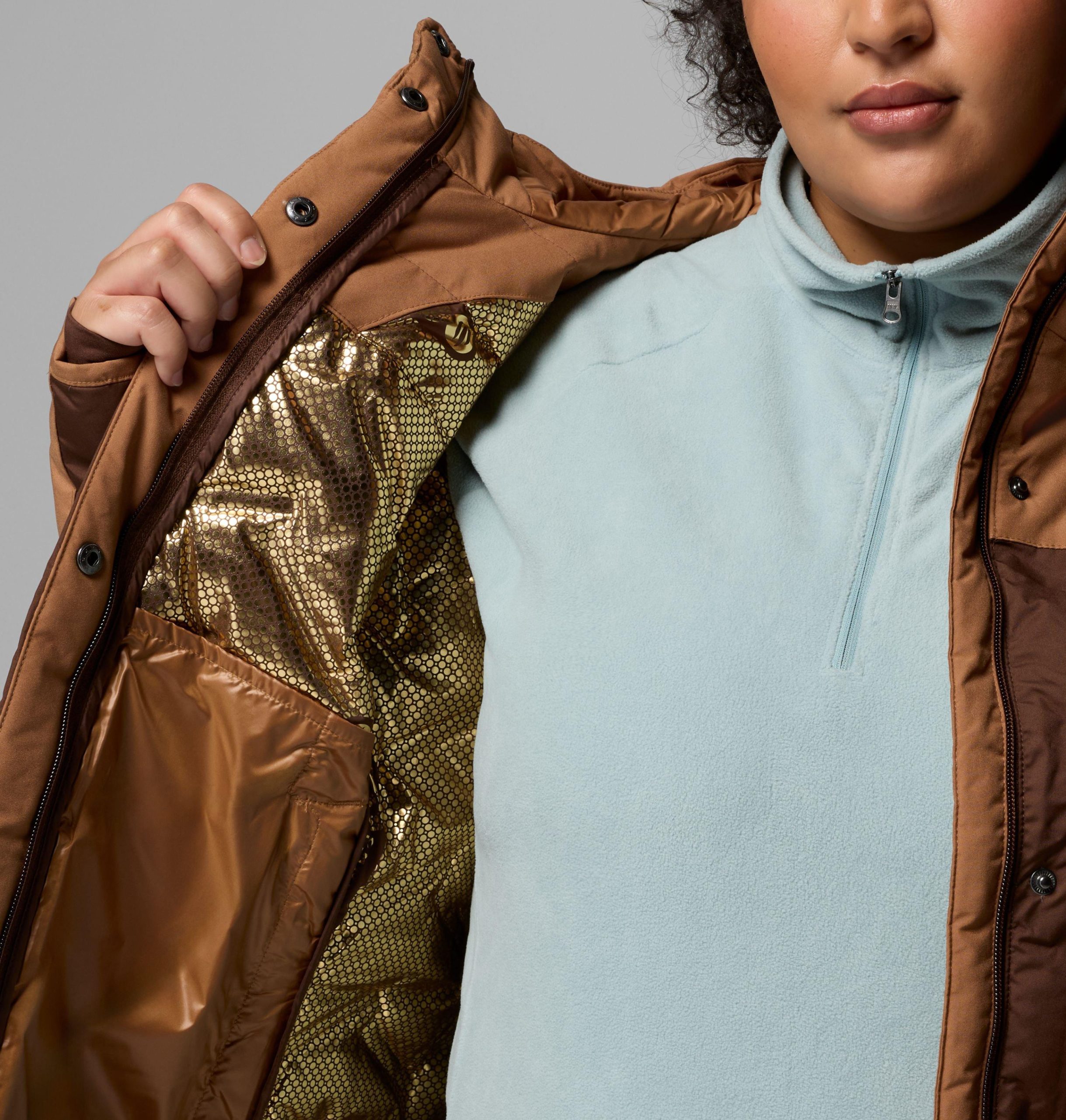dames mountain croo iii mid down jacket - plus size