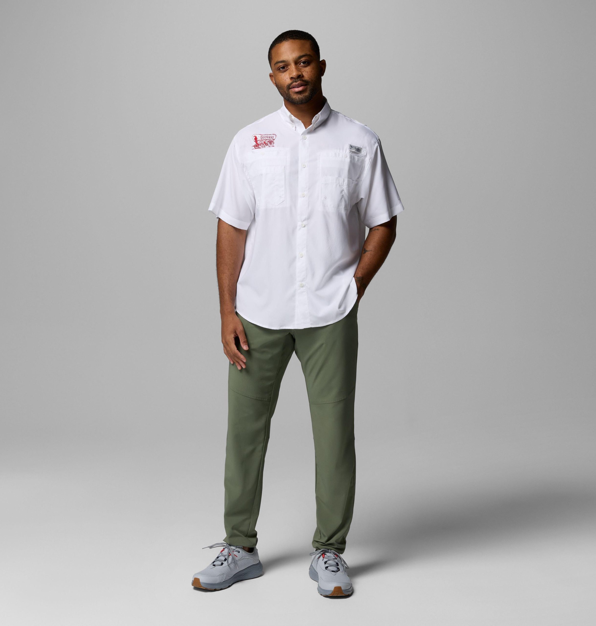 heren pfg tamiami shirt met korte mouwen - oklahoma