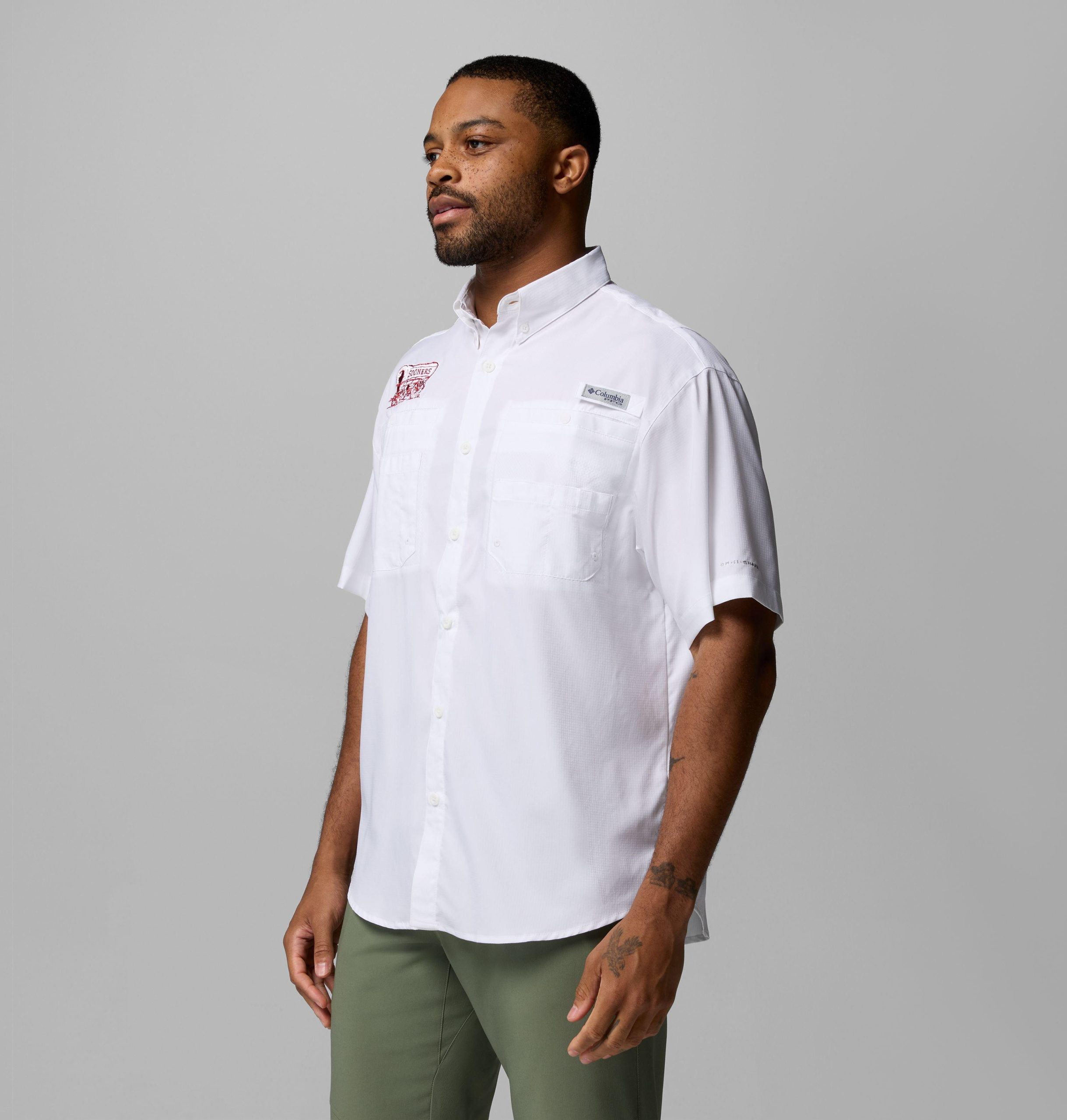 heren pfg tamiami shirt met korte mouwen - oklahoma